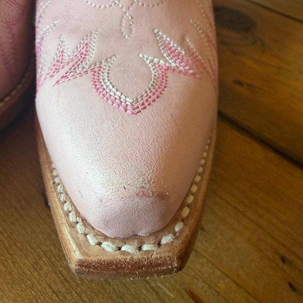 Ariat Pastel Pink Western Embroidered Ankle Boots - Picture 5 of 5